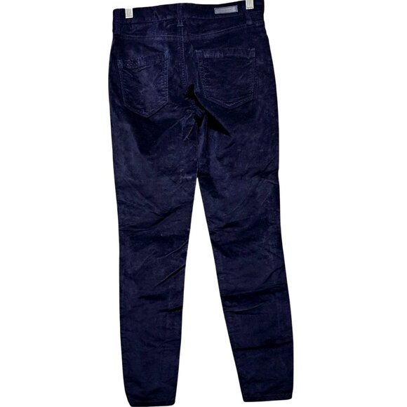 Blanknyc Woman's Navy Velvet Skinny Pants Size 26 With Button Closure &‎ Pockets - Picture 5 of 10